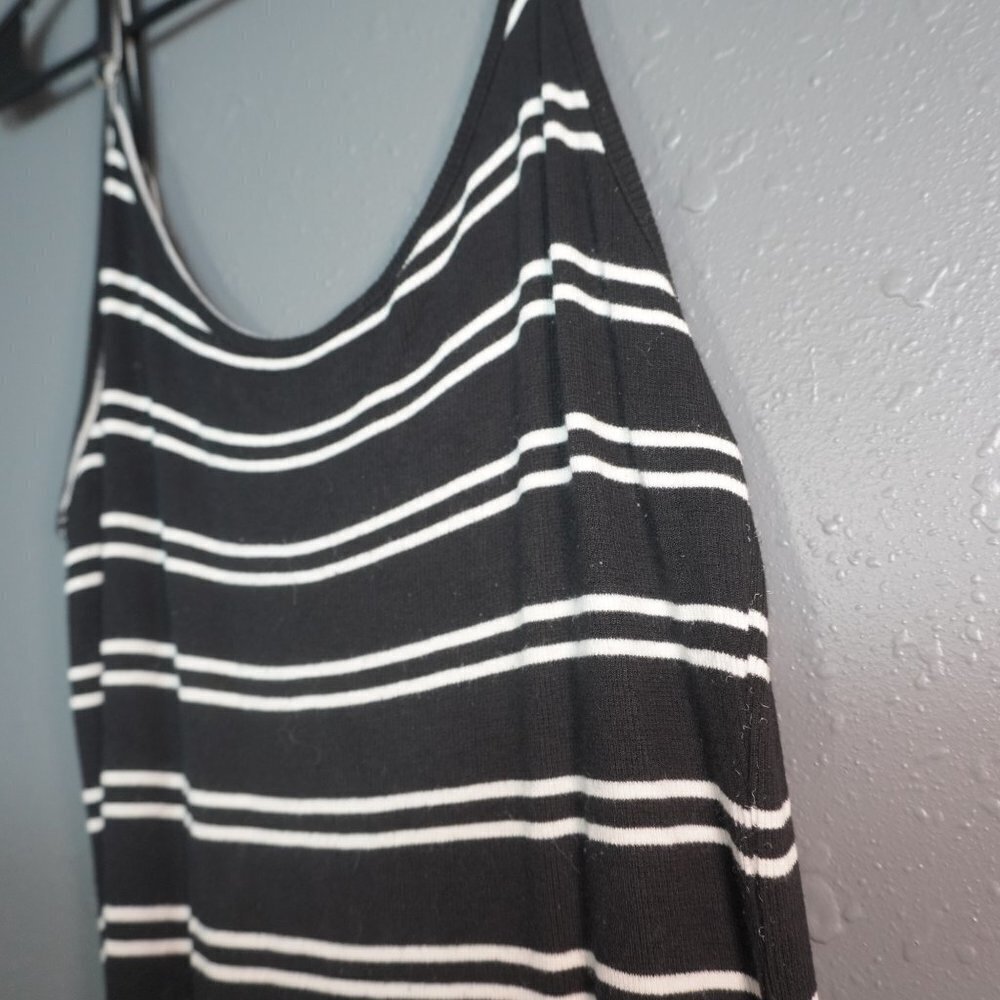 Rip Curl Womens Black & White Stripe Sleeveless Maxi Shirt Dress Size Medium - Picture 5 of 9